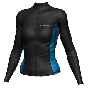 Crystal Zip Rash Shirt Long Sleeve Ladies
