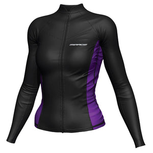 Crystal Zip Rash Shirt Long Sleeve Ladies