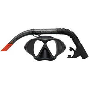 Carbon Silicone Mask and Snorkel Set Adult