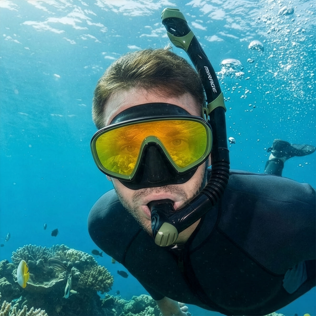 Abyss Dry Silicone Mask and Snorkel Adult