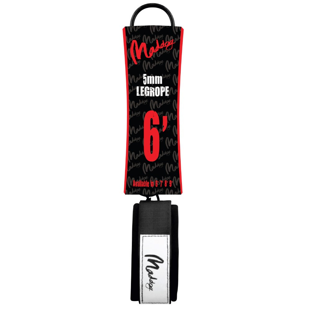 Maddog Basic Surfboard Leash - Black