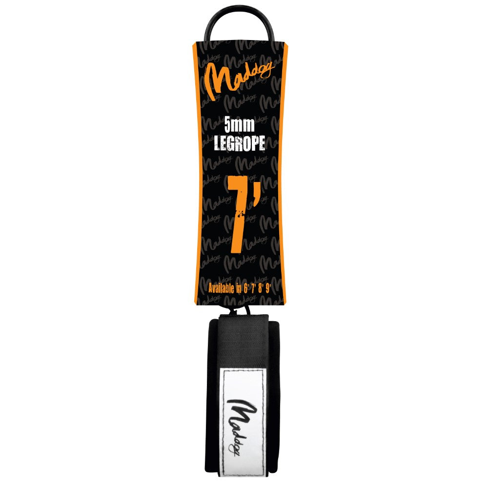 Maddog Basic Surfboard Leash - Black