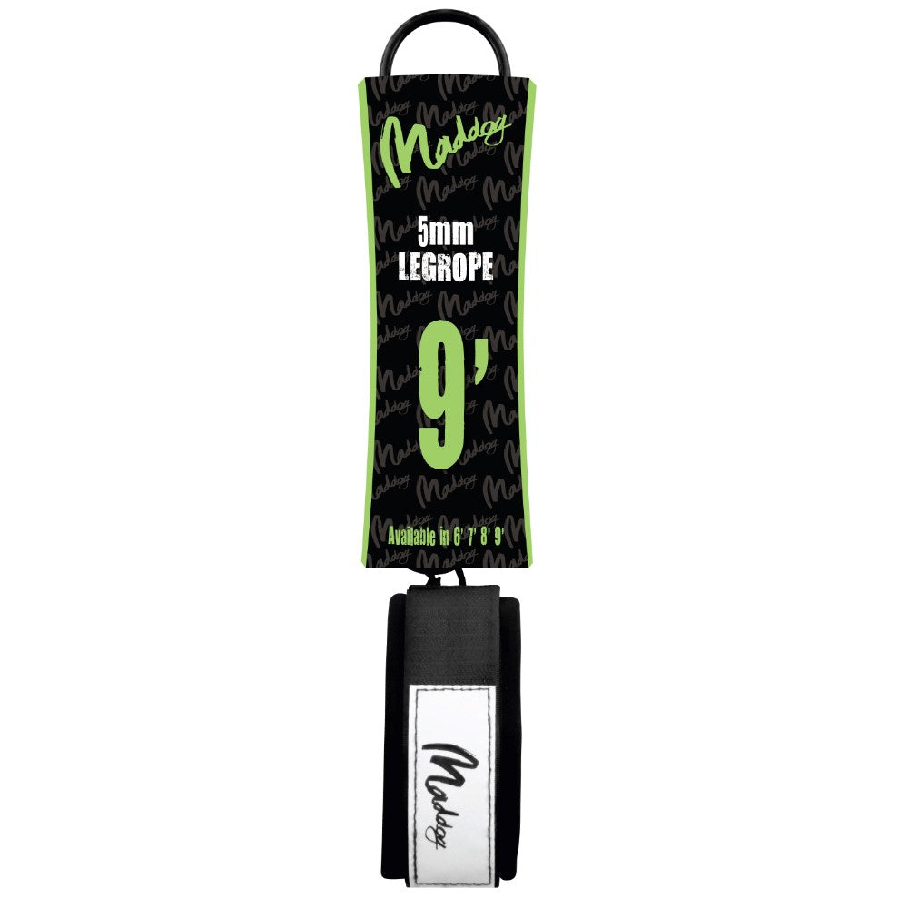 Maddog Basic Surfboard Leash - Black