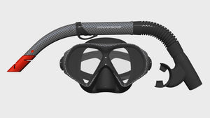 Carbon Silicone Mask and Snorkel Set Adult